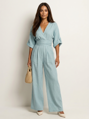 Elegant wide-leg jumpsuit - Valentina