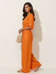 Elegant wide-leg jumpsuit - Valentina