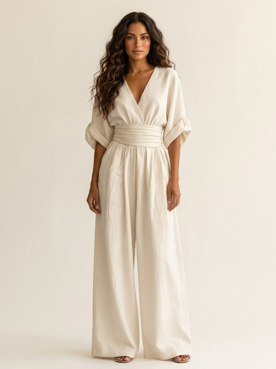 Elegant wide-leg jumpsuit - Valentina