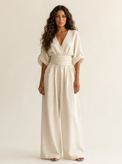 Elegant wide-leg jumpsuit - Valentina