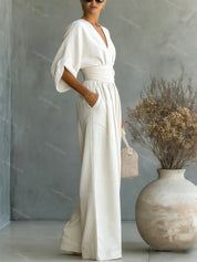 Elegant wide-leg jumpsuit - Valentina