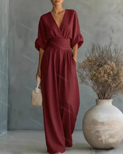 Elegant wide-leg jumpsuit - Valentina