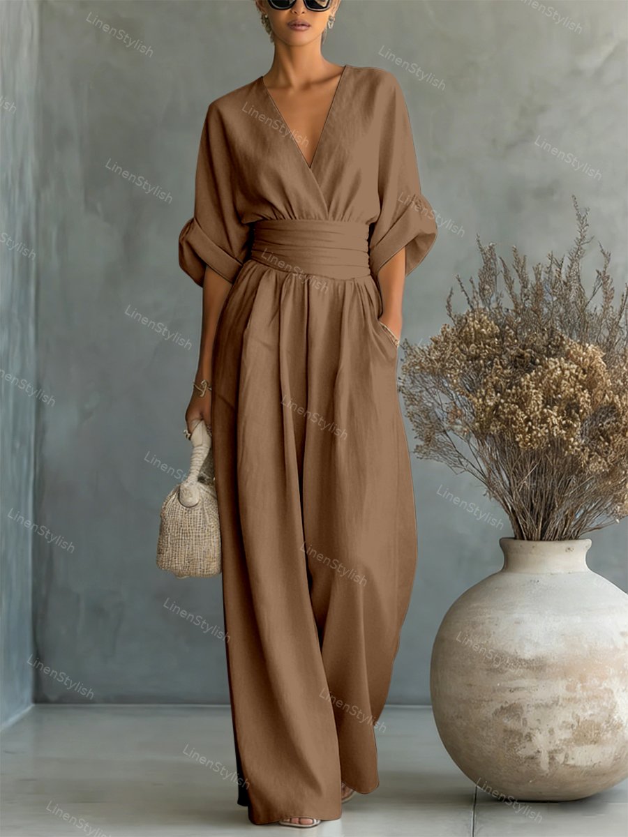 Elegant wide-leg jumpsuit - Valentina