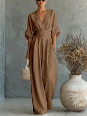 Elegant wide-leg jumpsuit - Valentina