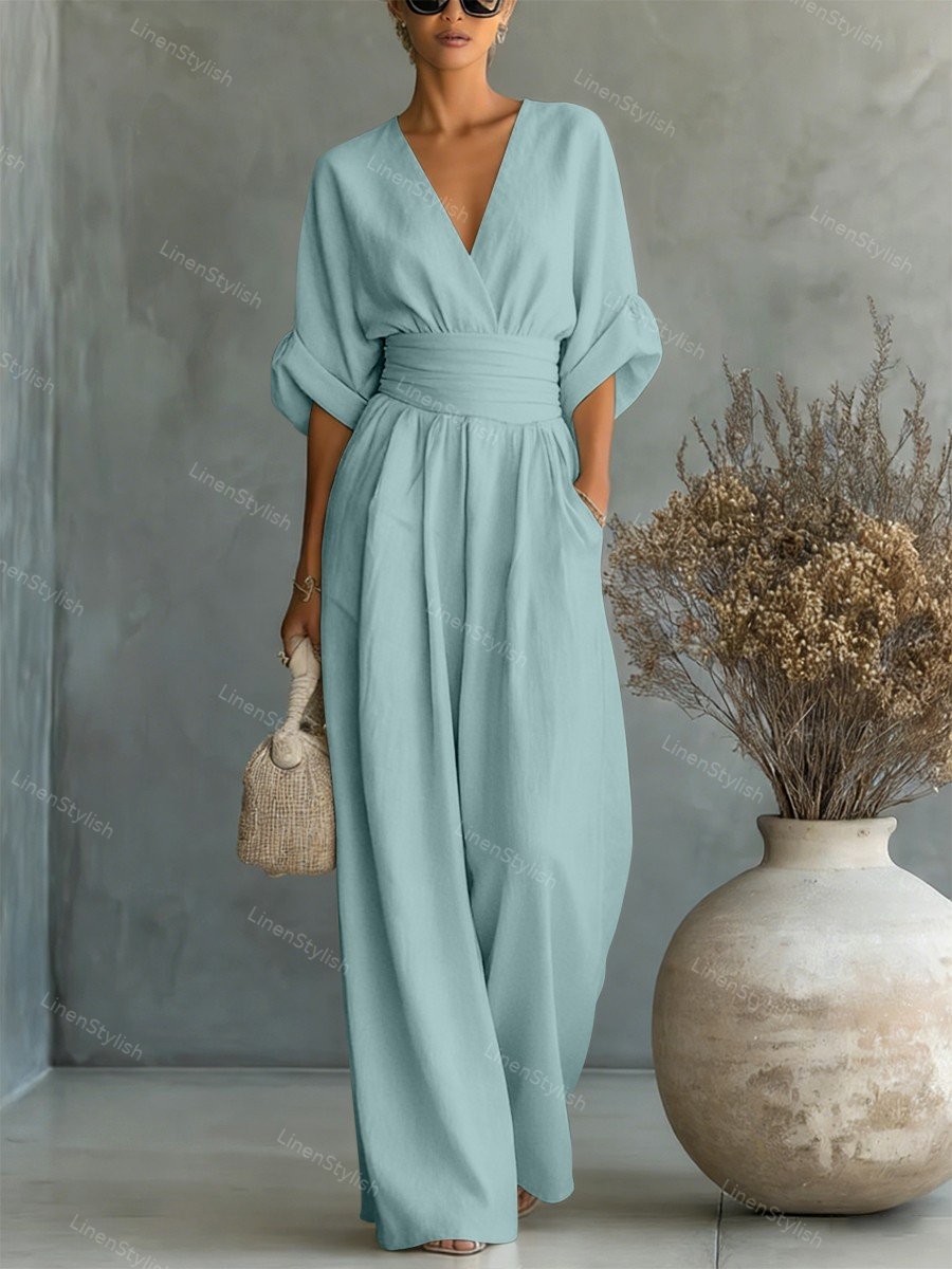 Elegant wide-leg jumpsuit - Valentina