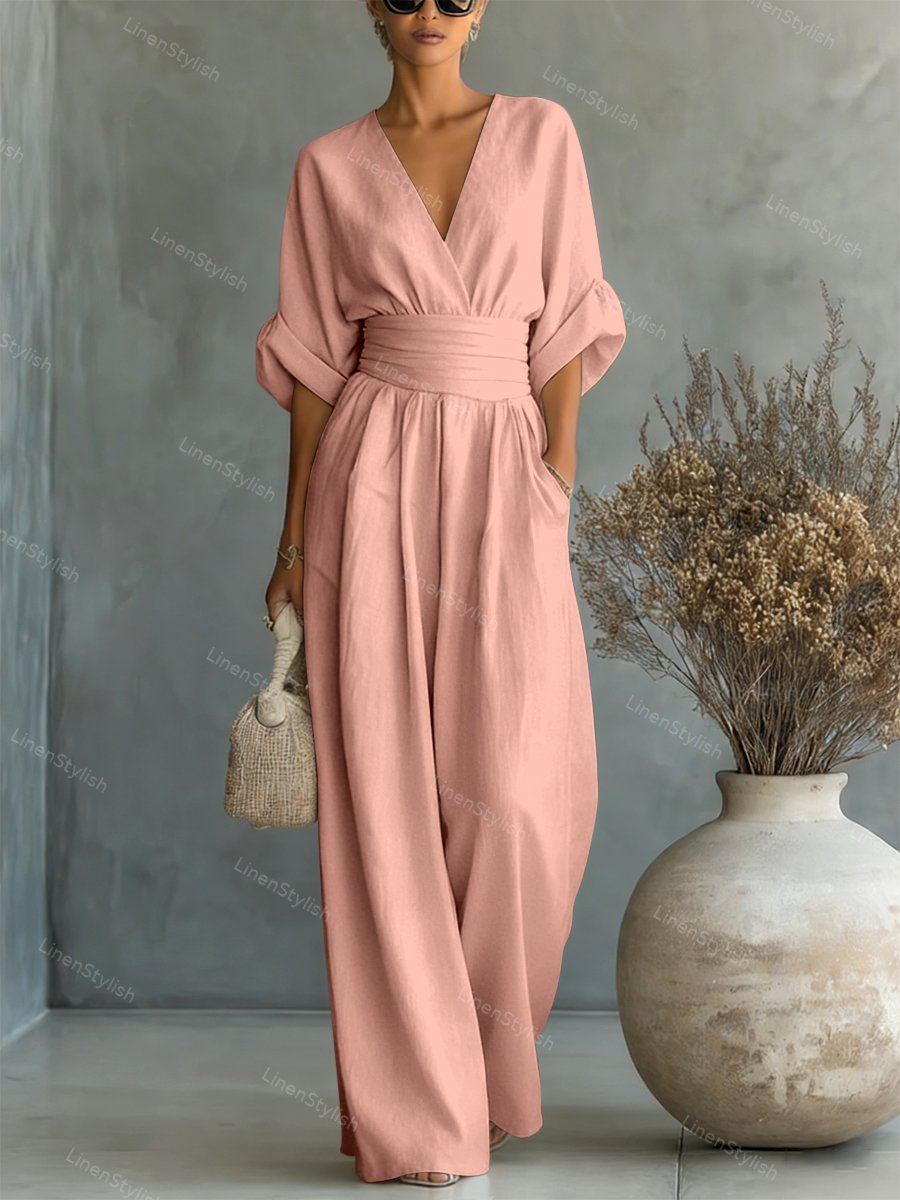 Elegant wide-leg jumpsuit - Valentina