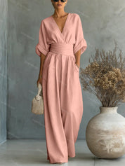 Elegant wide-leg jumpsuit - Valentina