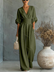 Elegant wide-leg jumpsuit - Valentina