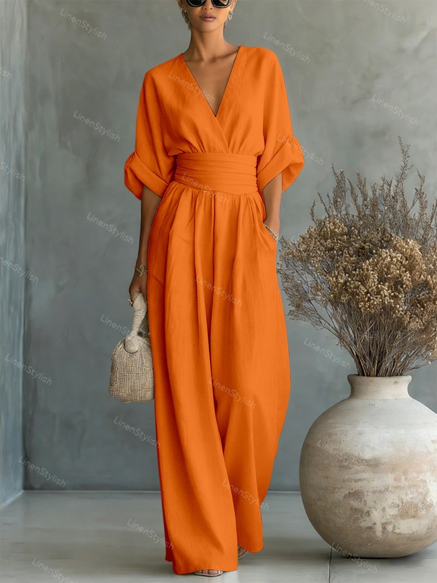 Elegant wide-leg jumpsuit - Valentina