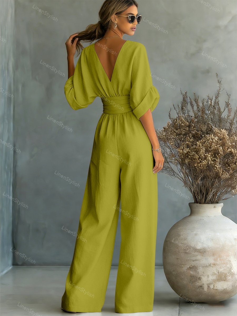 Elegant wide-leg jumpsuit - Valentina