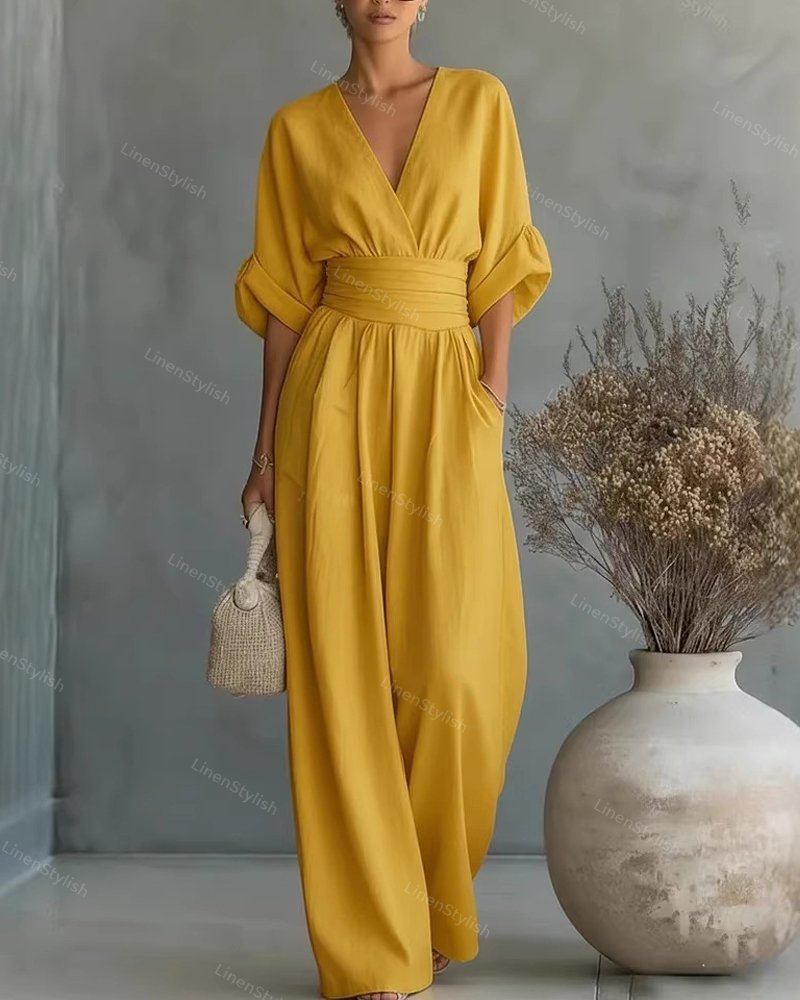 Elegant wide-leg jumpsuit - Valentina