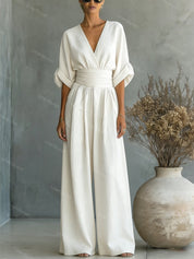 Elegant wide-leg jumpsuit - Valentina
