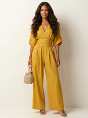 Elegant wide-leg jumpsuit - Valentina
