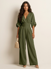 Elegant wide-leg jumpsuit - Valentina