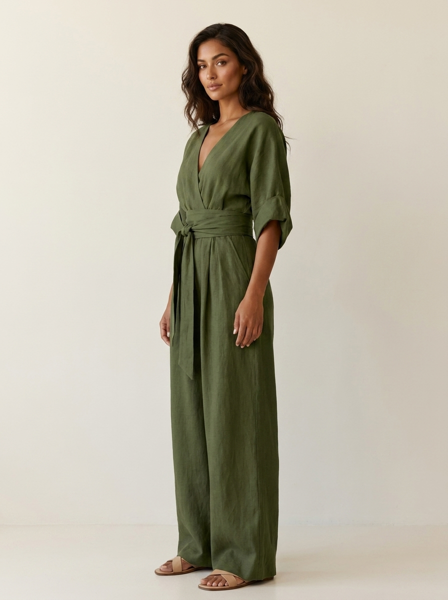 Elegant wide-leg jumpsuit - Valentina