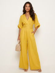 Elegant wide-leg jumpsuit - Isabella