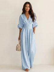 Elegant wide-leg jumpsuit - Isabella