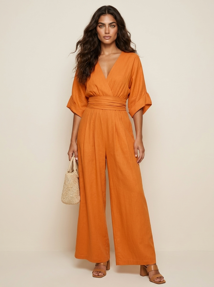Elegant wide-leg jumpsuit - Isabella