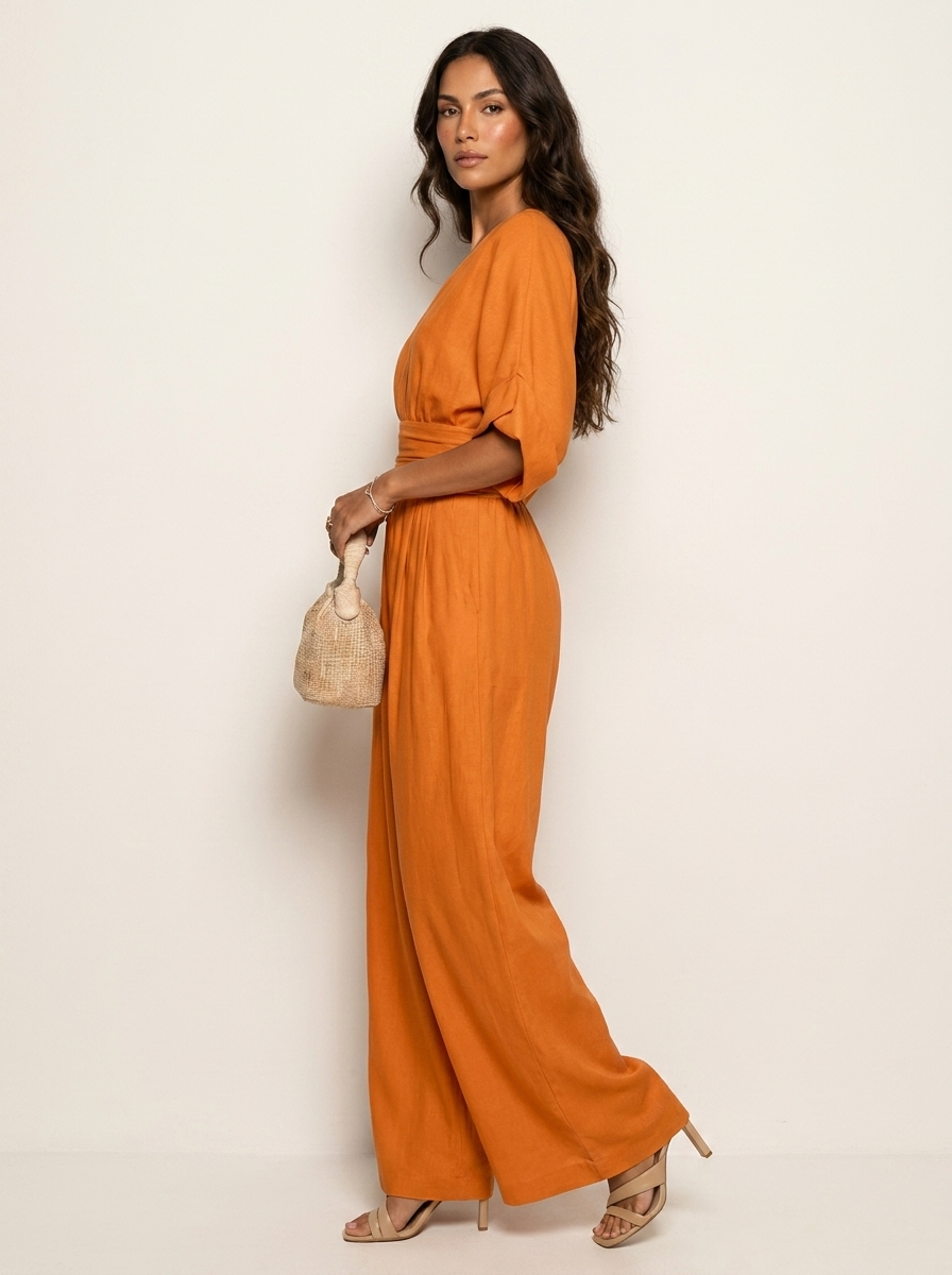 Elegant wide-leg jumpsuit - Isabella