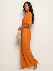 Elegant wide-leg jumpsuit - Isabella