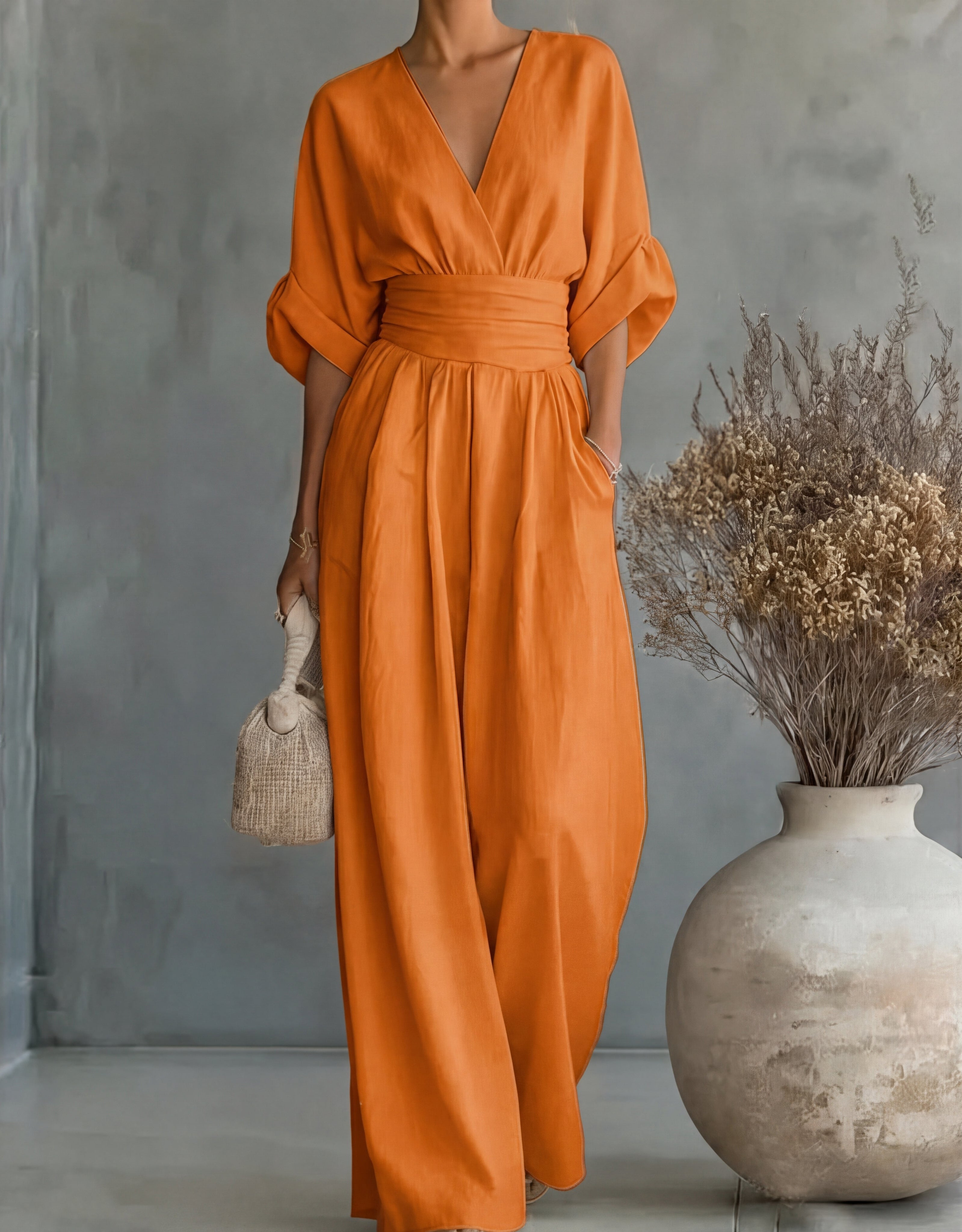Elegant wide-leg jumpsuit - Isabella