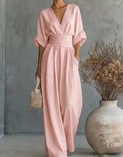 Elegant wide-leg jumpsuit - Isabella