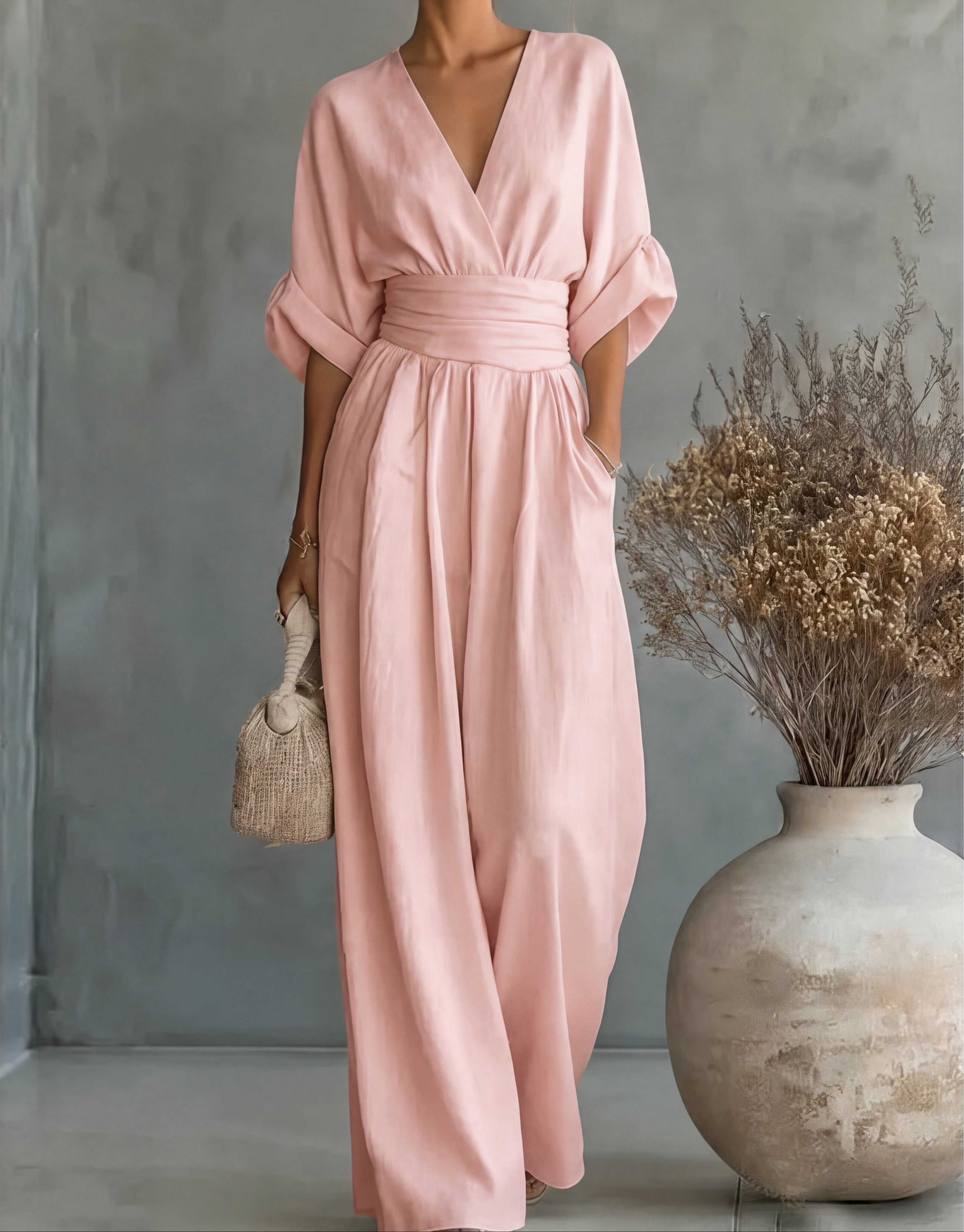 Elegant wide-leg jumpsuit - Isabella