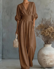 Elegant wide-leg jumpsuit - Isabella