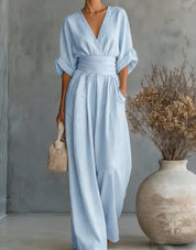 Elegant wide-leg jumpsuit - Isabella