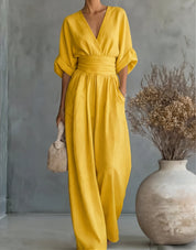 Elegant wide-leg jumpsuit - Isabella