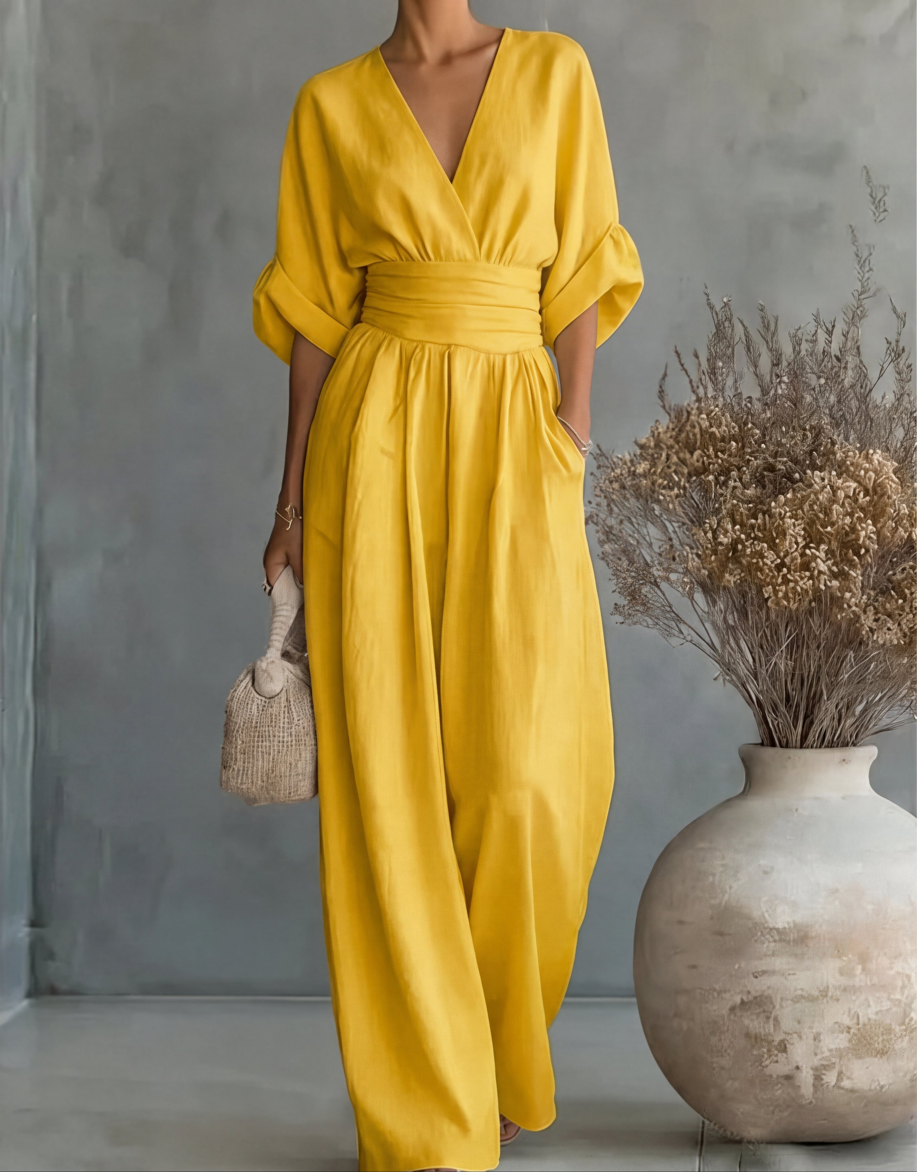 Elegant wide-leg jumpsuit - Isabella