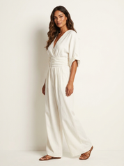 Elegant wide-leg jumpsuit - Isabella