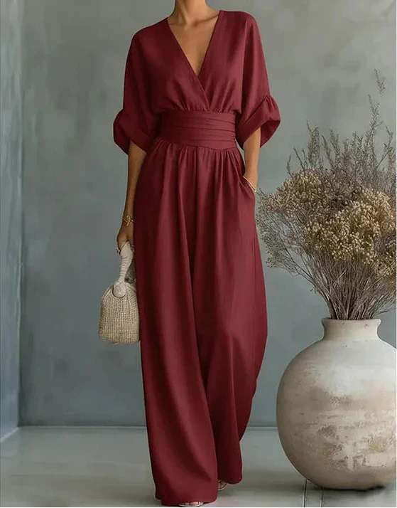 Elegant wide-leg jumpsuit - Isabella