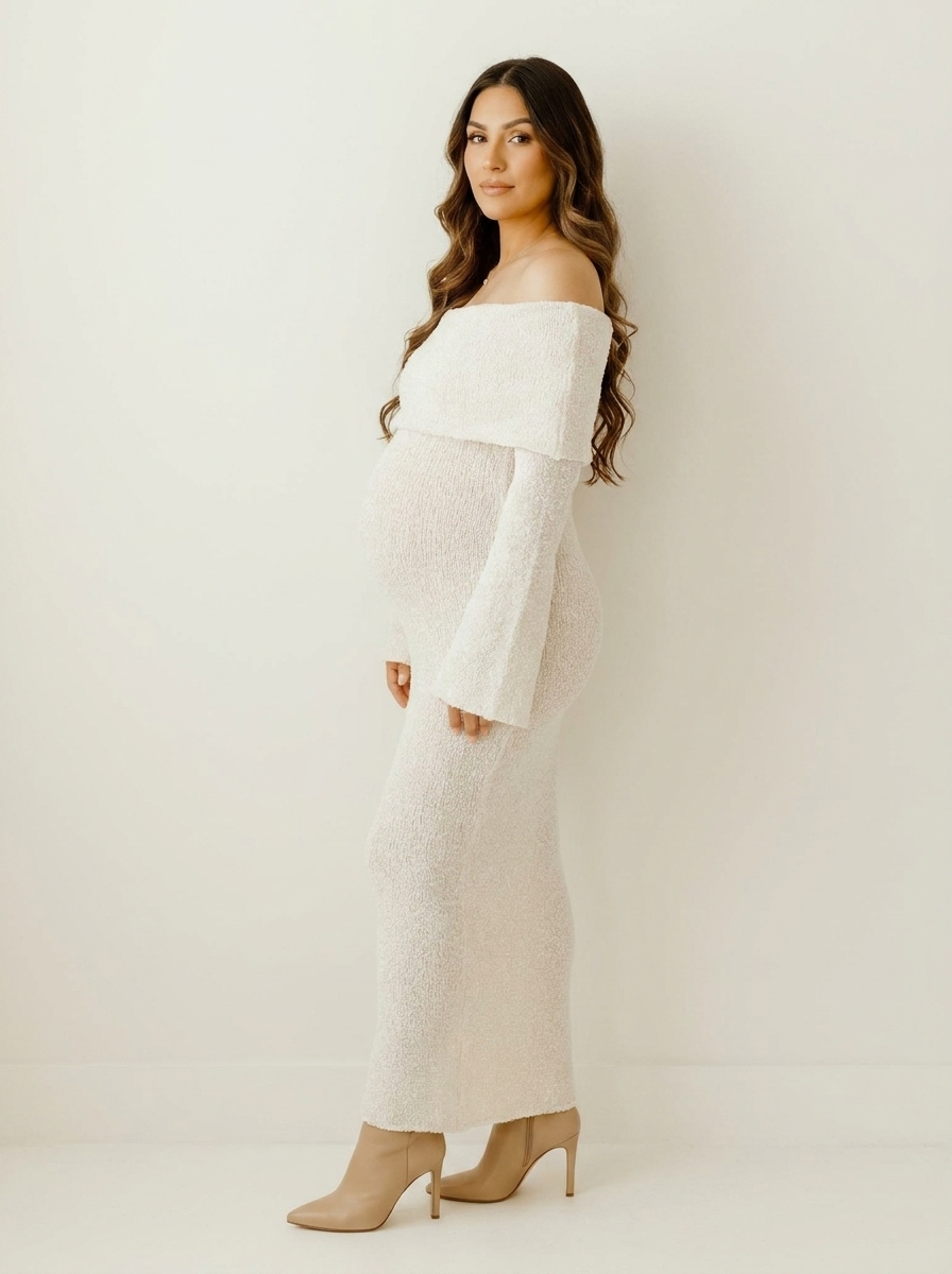 Romantic maternity maxi dress - Isabelle