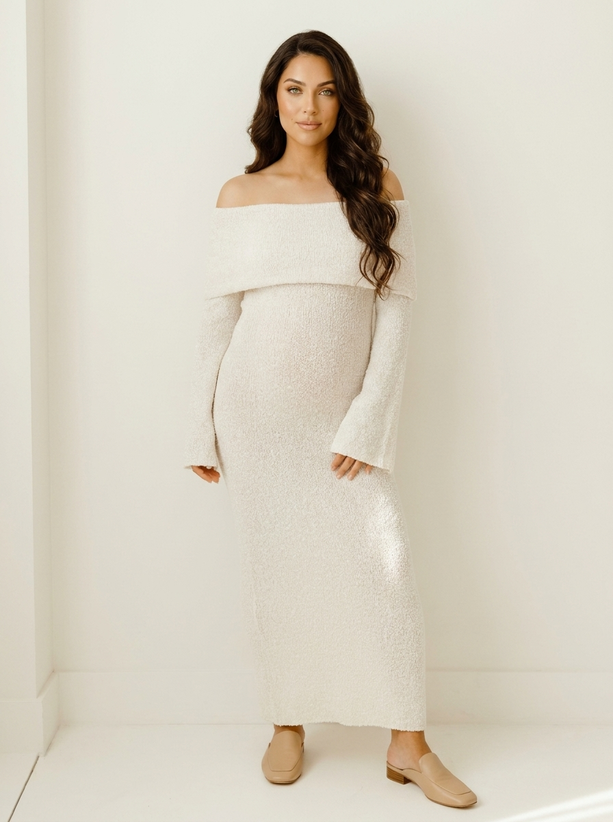 Romantic maternity maxi dress - Isabelle