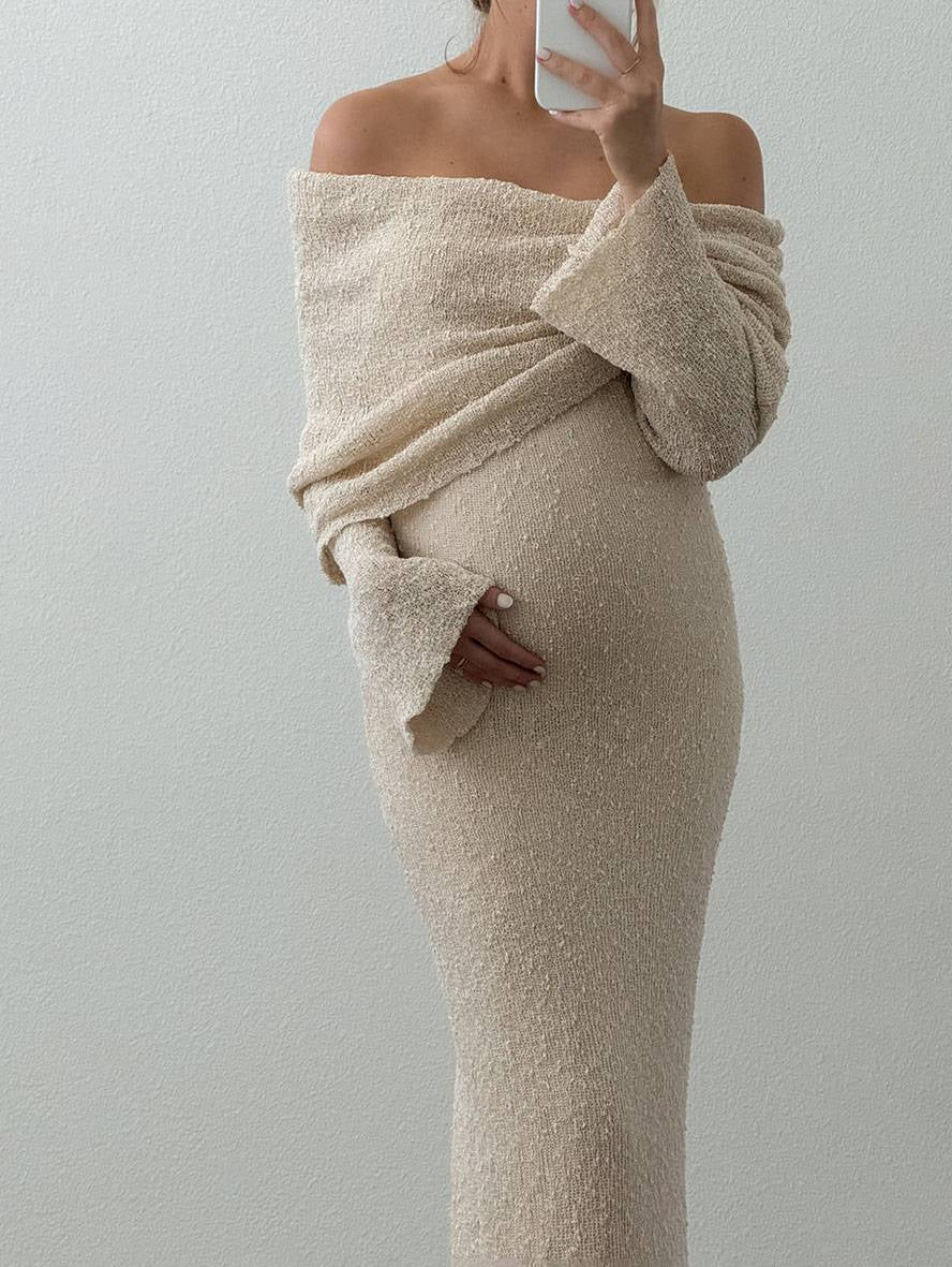 Romantic maternity maxi dress - Isabelle