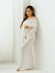 Romantic maternity maxi dress - Isabelle