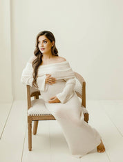 Romantic maternity maxi dress - Isabelle