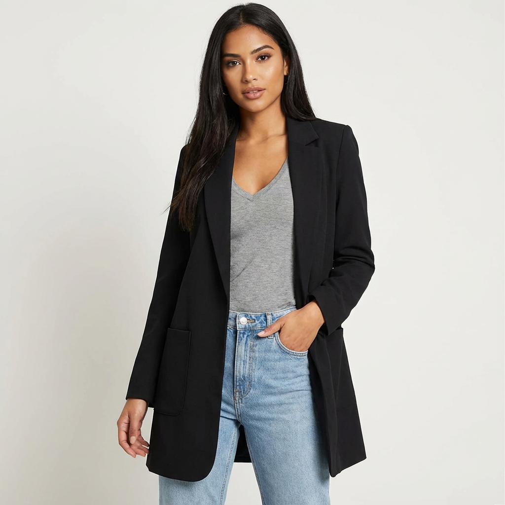 Dames blazer met gestructureerde pasvorm