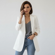 Dames blazer met gestructureerde pasvorm