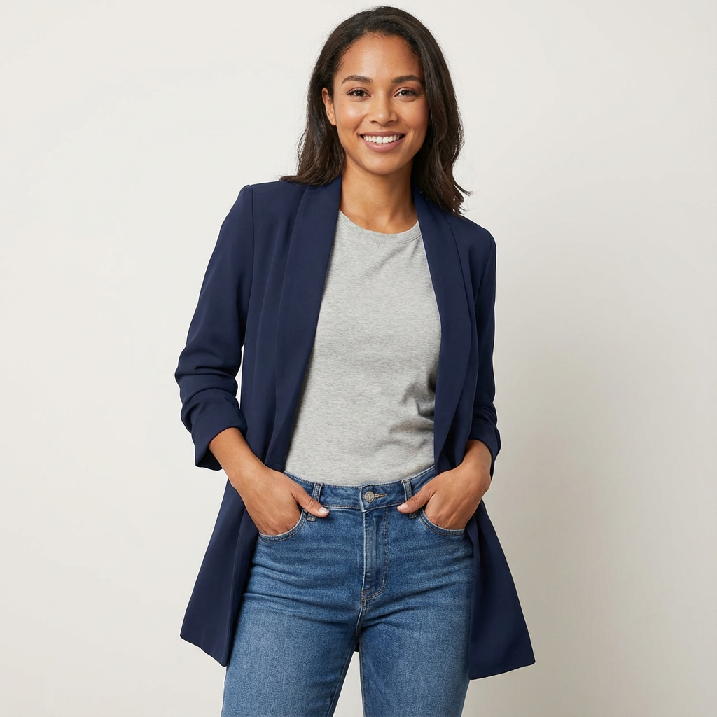 Dames blazer met gestructureerde pasvorm