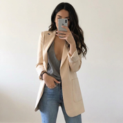 Dames blazer met gestructureerde pasvorm