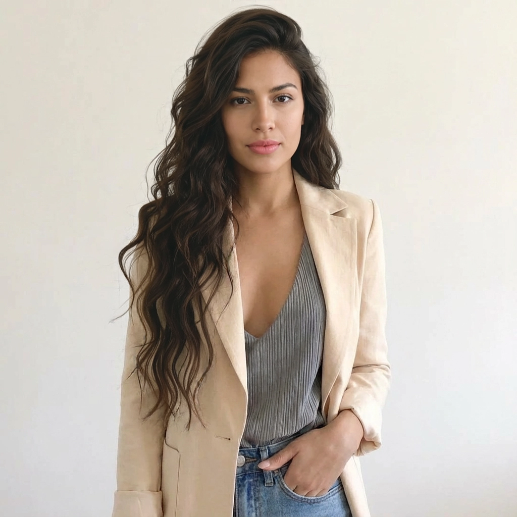 Women's blazer with a structured fit
