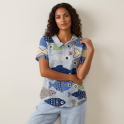 Dames blouse met print – Delphine