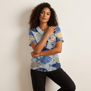 Dames blouse met print – Delphine