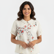 Dames blouse met print – Delphine