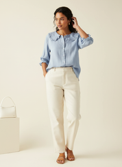 Dames blouse met volantkraag – Rosalie