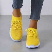 Dames comfort sneakers met ademend mesh