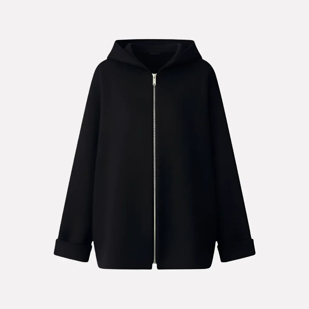 Dames vest met rits en rechte pasvorm