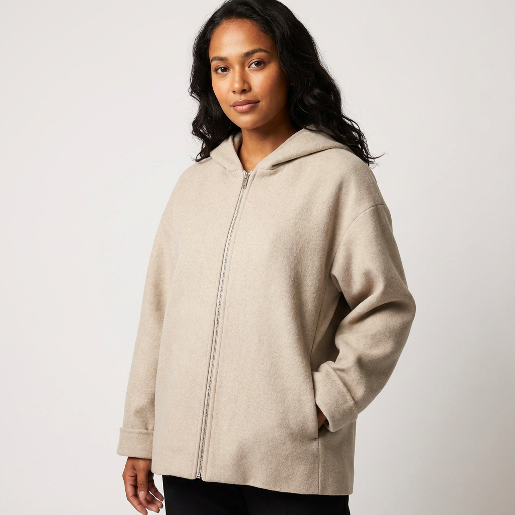 Dames vest met rits en rechte pasvorm